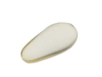 Transparentes cápsulas blandas defectos en forma de pera